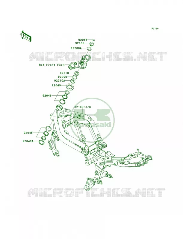 Frame Kawasaki MOTOS 650 2013 ER-6n  ER650EDS