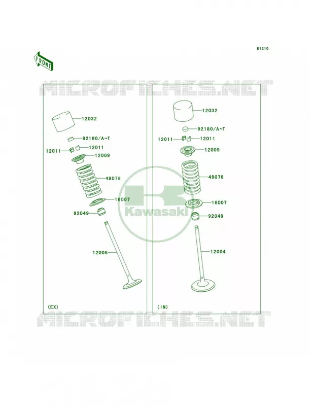 Valves Kawasaki MOTOS 650 2013 ER-6n  ER650EDS