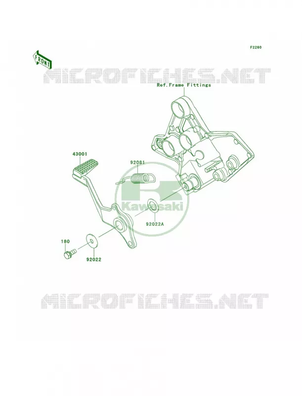 Brake Pedal Kawasaki MOTOS 100 2013 Versys 1000   KLZ1000ADF