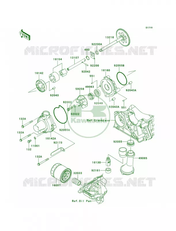 Oil Pump Kawasaki MOTOS 100 2013 Versys 1000   KLZ1000ADF