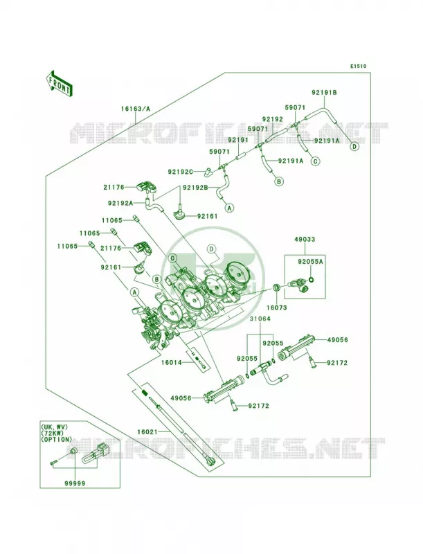 Throttle Kawasaki MOTOS 100 2013 Versys 1000   KLZ1000ADF
