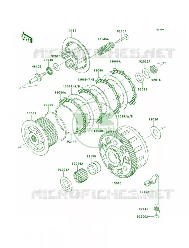 Clutch Kawasaki MOTOS 1000 2013 Z1000   ZR1000DDF