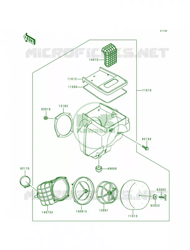 Air Cleaner Kawasaki MOTOS 200 1999 KDX200  KDX200-H5