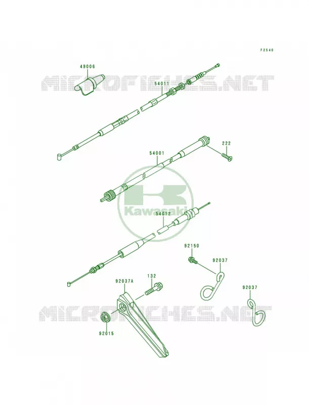 Cables Kawasaki MOTOS 200 1999 KDX200  KDX200-H5