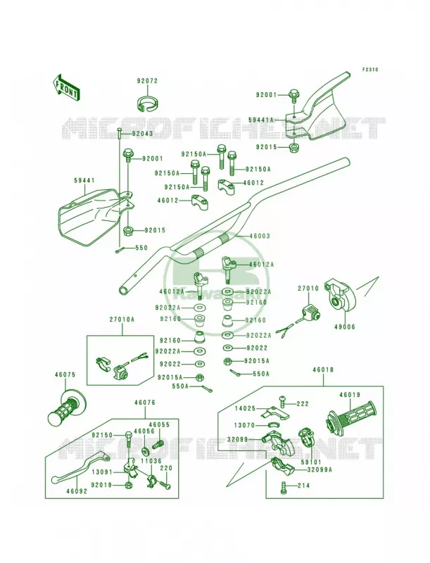 Handlebar Kawasaki MOTOS 200 1999 KDX200  KDX200-H5