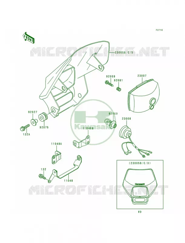Headlights Kawasaki MOTOS 200 1999 KDX200  KDX200-H5