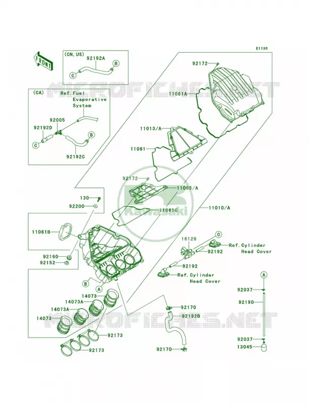 Air Cleaner Kawasaki MOTOS 1000 2013 Z1000   ZR1000DDFA