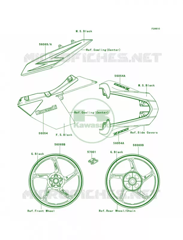 DecalsOrangeDCF Kawasaki MOTOS 1000 2013 Z1000   ZR1000DDFA