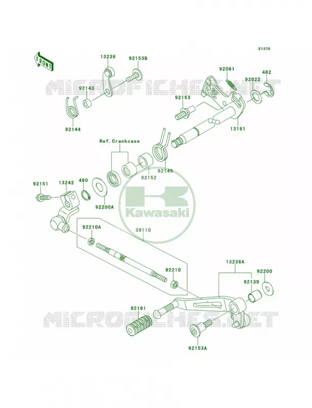 Gear Change Mechanism Kawasaki MOTOS 1000 2013 Z1000   ZR1000DDFA