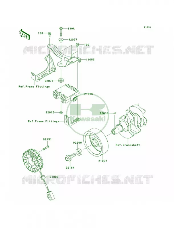 Generator Kawasaki MOTOS 1000 2013 Z1000   ZR1000DDFA
