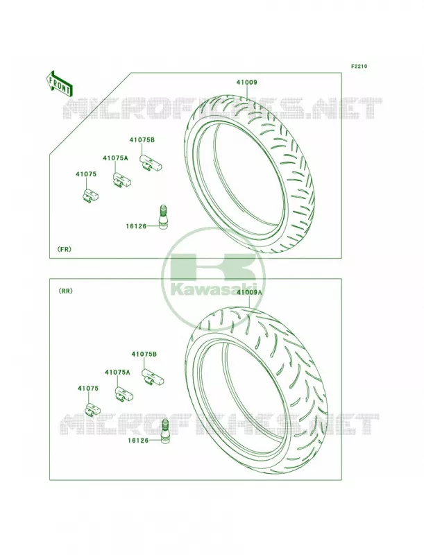 Tires Kawasaki MOTOS 1000 2013 Z1000   ZR1000DDFA