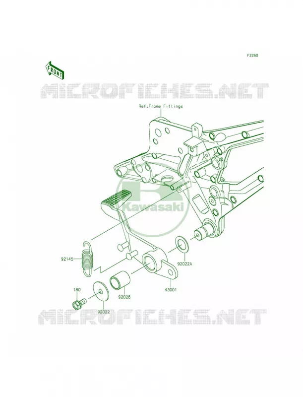 Brake Pedal Kawasaki MOTOS 800 2013 ZR800   ZR800ADS