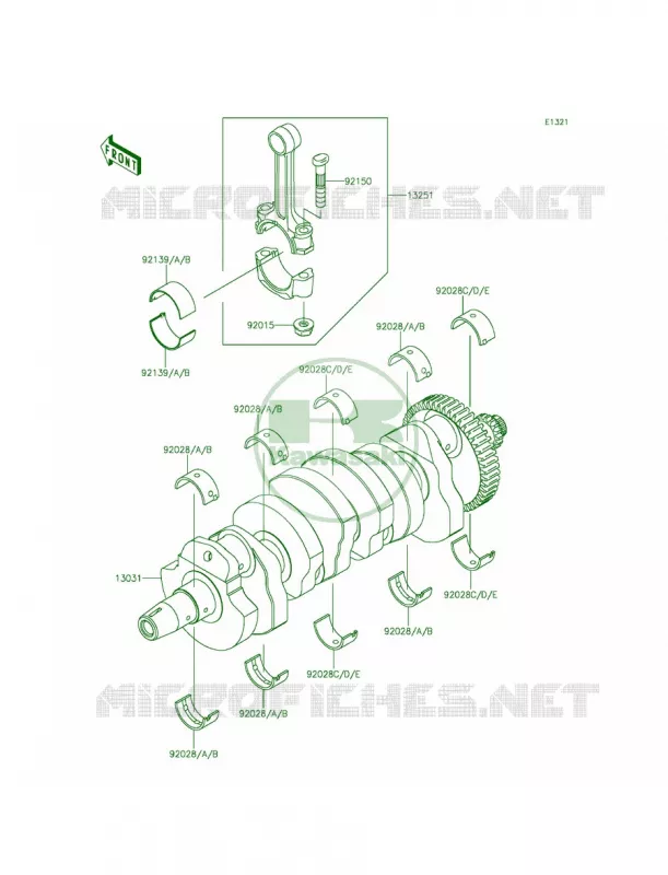 Crankshaft Kawasaki MOTOS 800 2013 ZR800   ZR800ADS