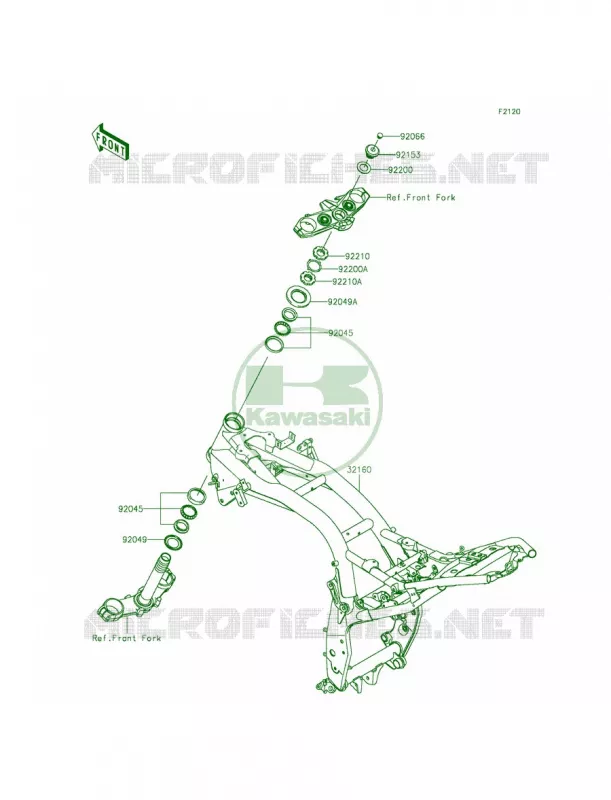 Frame Kawasaki MOTOS 800 2013 ZR800   ZR800ADS