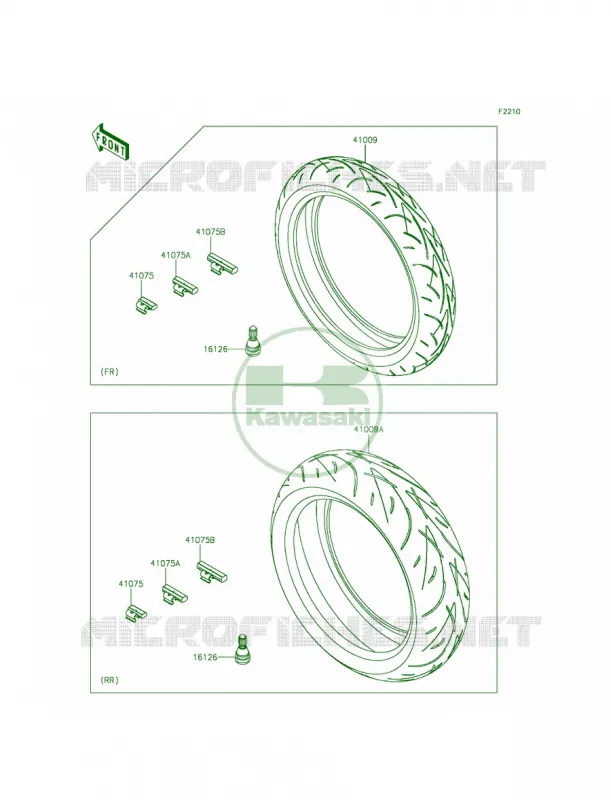 Tires Kawasaki MOTOS 800 2013 ZR800   ZR800ADS