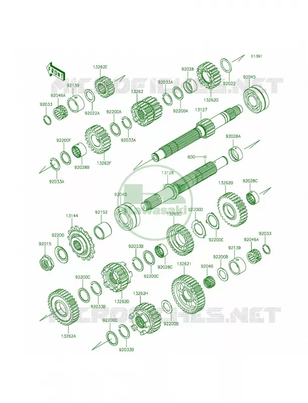 Transmission Kawasaki MOTOS 800 2013 ZR800   ZR800ADS