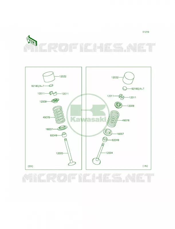 Valves Kawasaki MOTOS 800 2013 ZR800   ZR800ADS