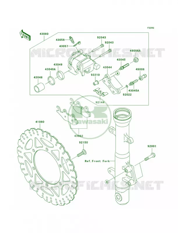 Front Brake Kawasaki MOTOS 250 2012 Ninja 250R  EX250JCF