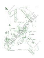 Fenders pour Kawasaki W800  2012