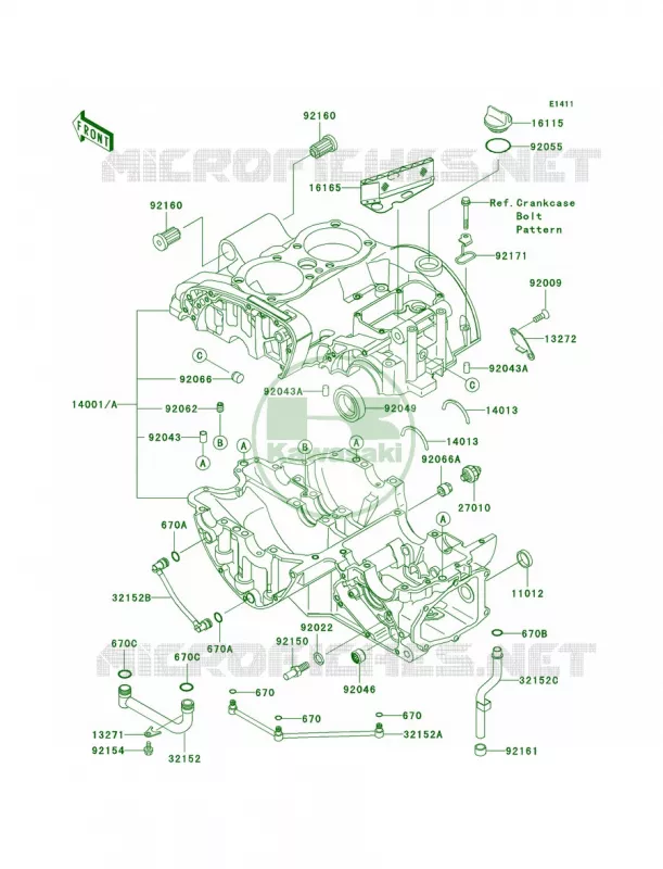 Crankcase Kawasaki MOTOS 800 2012 W800   EJ800ACF