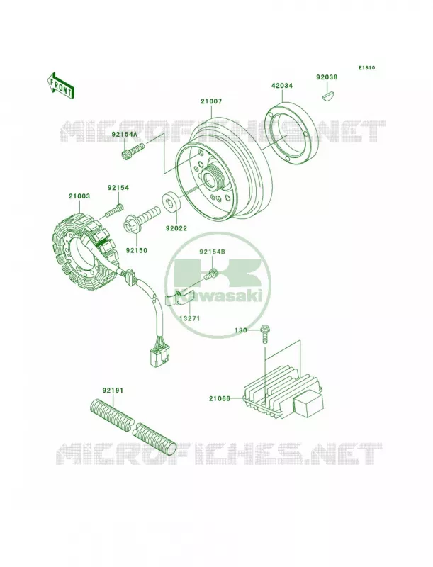 Generator Kawasaki MOTOS 800 2012 W800   EJ800ACF