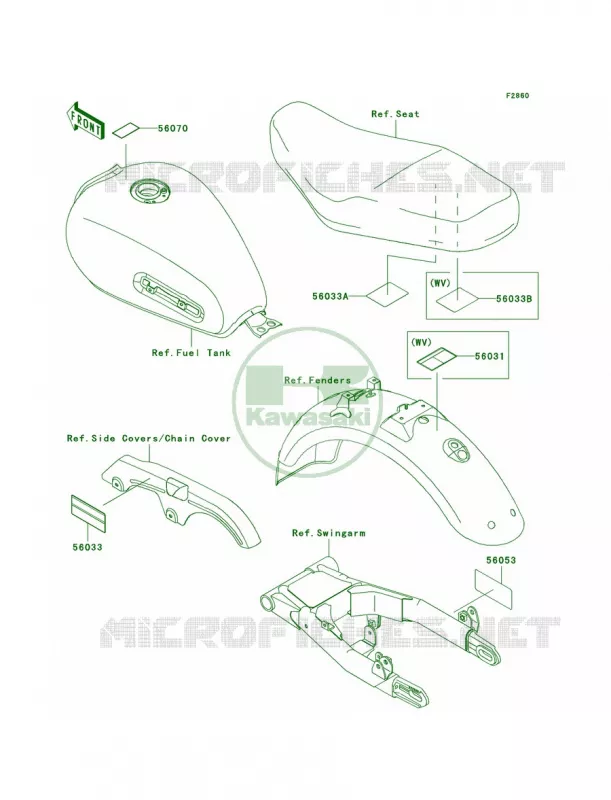 Labels Kawasaki MOTOS 800 2012 W800   EJ800ACF