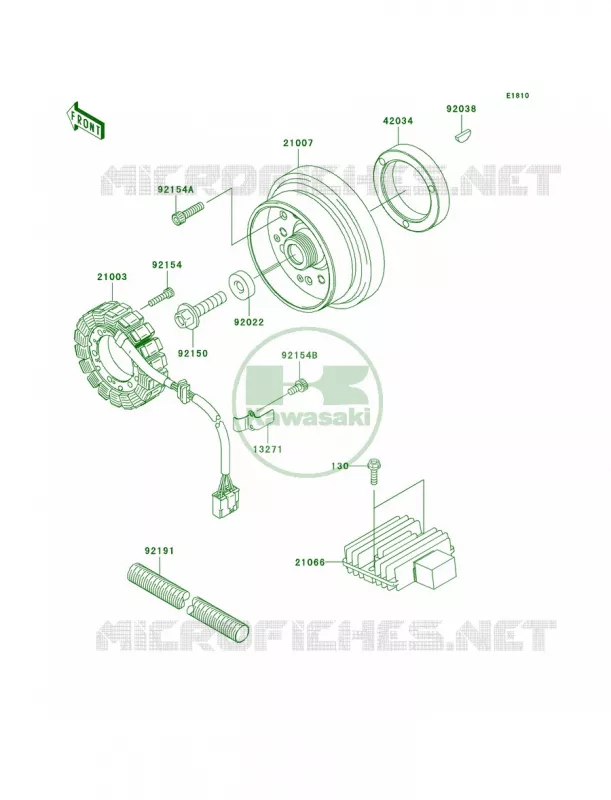 Generator Kawasaki MOTOS 800 2012 W800   EJ800ACFA
