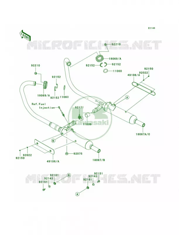 Mufflers Kawasaki MOTOS 800 2012 W800   EJ800ACFA
