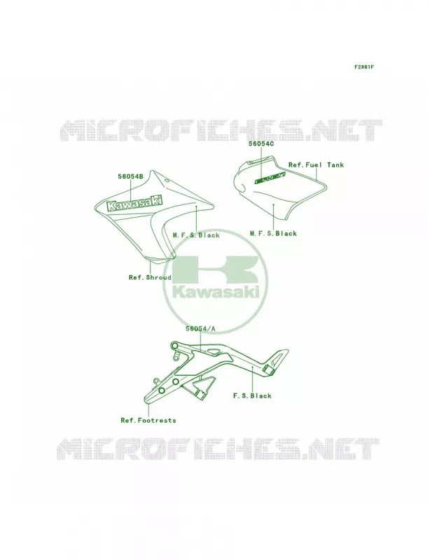 DecalsM.S.BlackEEF Kawasaki MOTOS 650 2012 ER-6n   ER650ECF