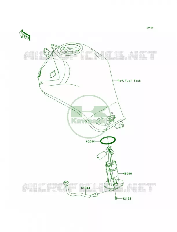 Fuel Pump Kawasaki MOTOS 650 2012 ER-6n   ER650ECF