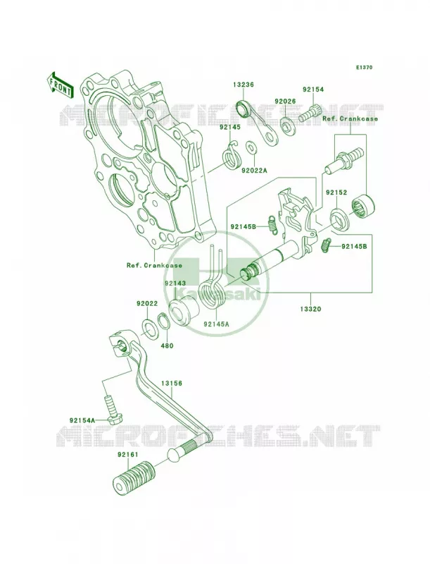 Gear Change Mechanism Kawasaki MOTOS 650 2012 ER-6n   ER650ECF
