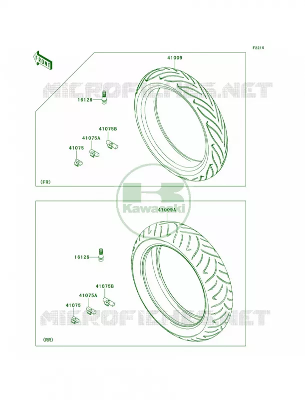Tires Kawasaki MOTOS 650 2012 ER-6n   ER650ECF