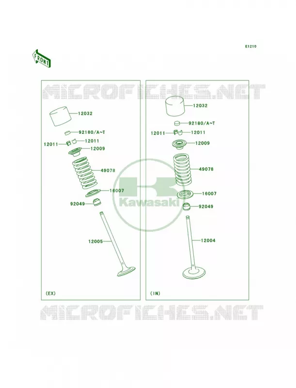 Valves Kawasaki MOTOS 650 2012 ER-6n   ER650ECF