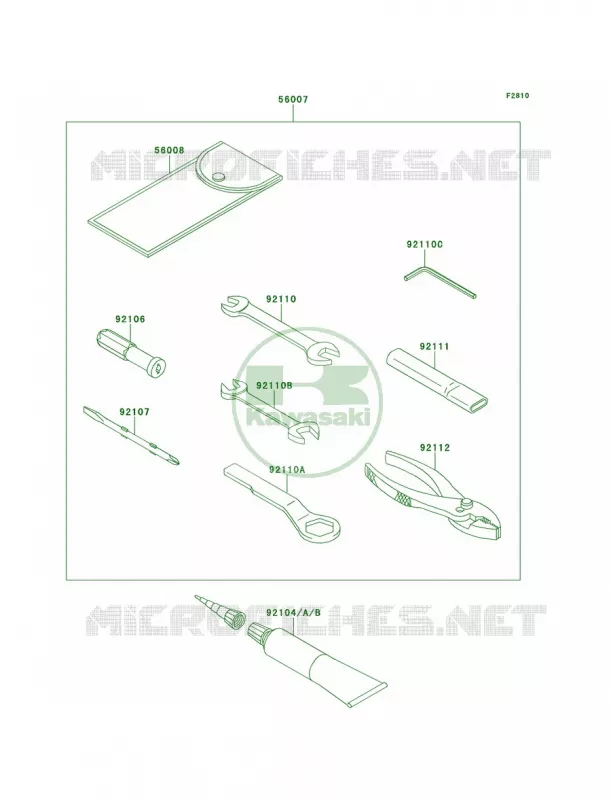Owner's Tools Kawasaki MOTOS 100 2012 Versys 1000   KLZ1000ACF