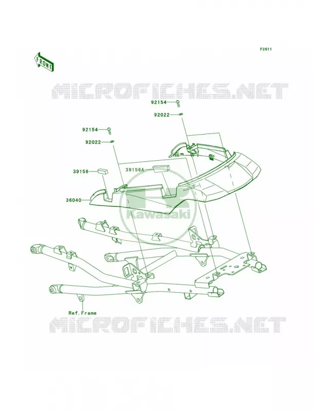 Side Covers Kawasaki MOTOS 100 2012 Versys 1000   KLZ1000ACF