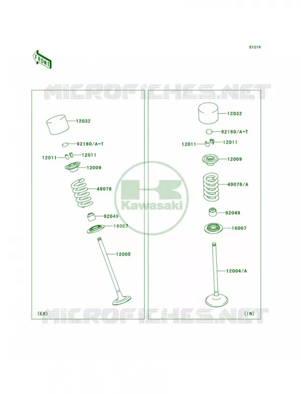 Valves Kawasaki MOTOS 100 2012 Versys 1000   KLZ1000ACF