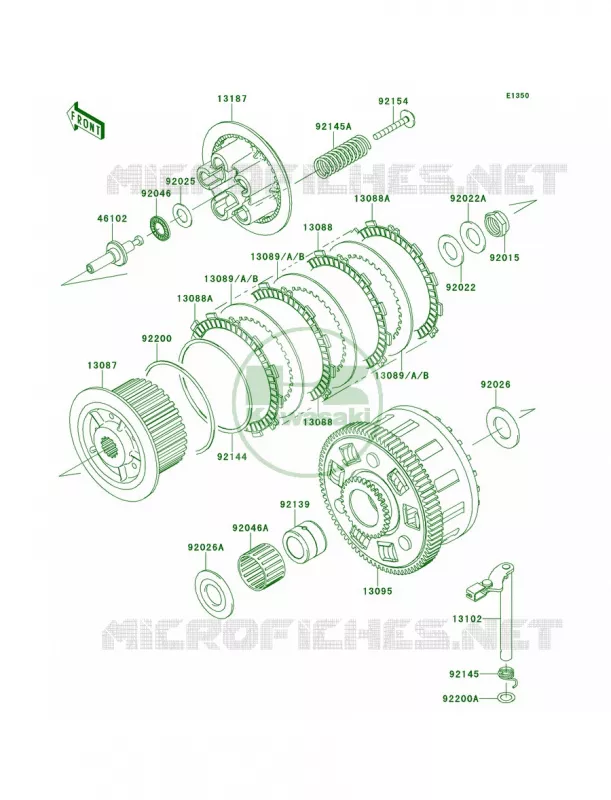 Clutch Kawasaki MOTOS 1000 2011 Ninja 1000  ZX1000GBF