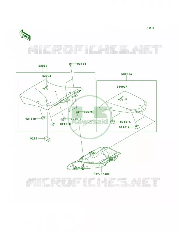 Seat Kawasaki MOTOS 1000 2011 Ninja 1000  ZX1000GBF