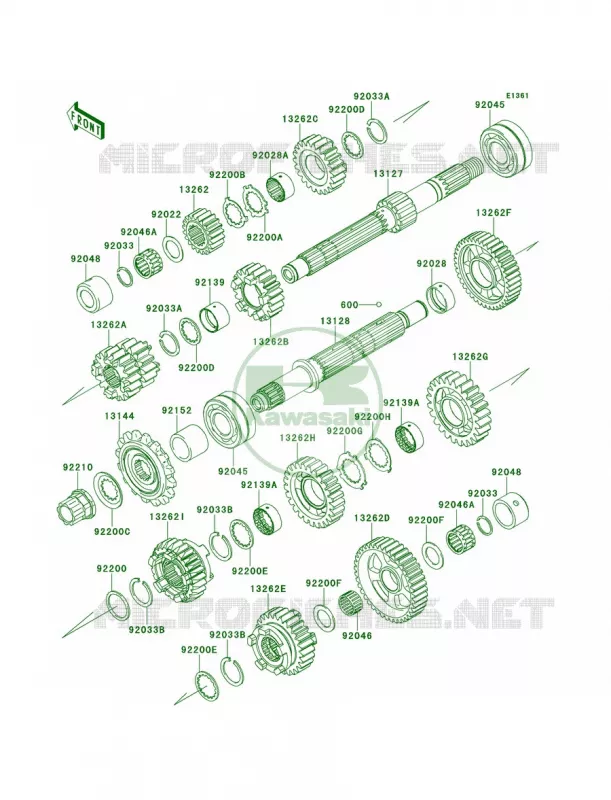 Transmission Kawasaki MOTOS 1000 2011 Ninja 1000  ZX1000GBF