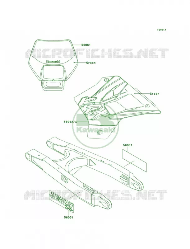 DecalsKDX220-A5 Kawasaki MOTOS 220 1999 KDX220R  KDX220-A6