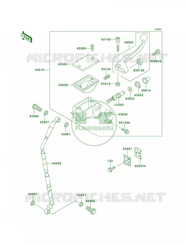 Front Master Cylinder Kawasaki MOTOS 220 1999 KDX220R  KDX220-A6