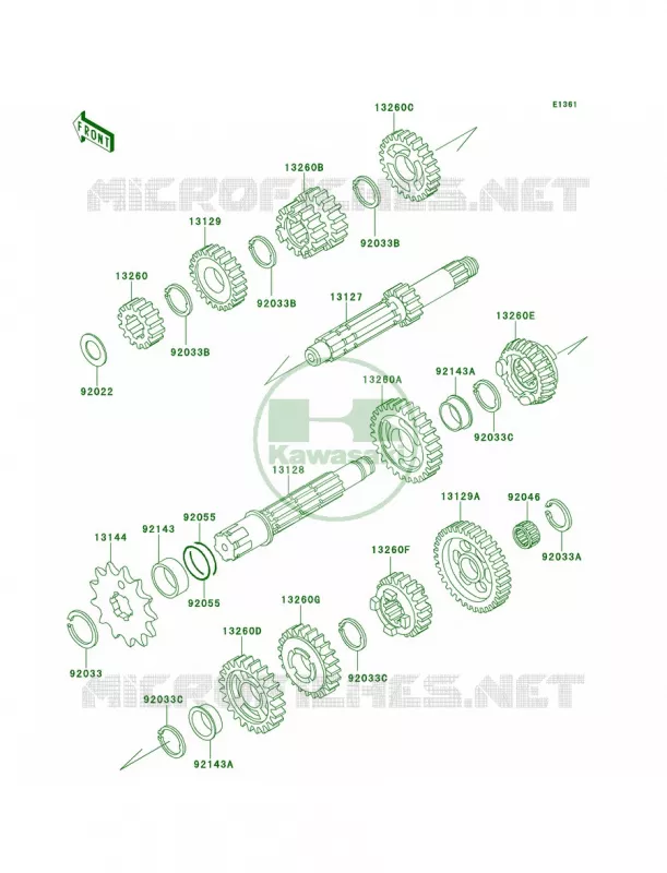 Transmission Kawasaki MOTOS 220 1999 KDX220R  KDX220-A6