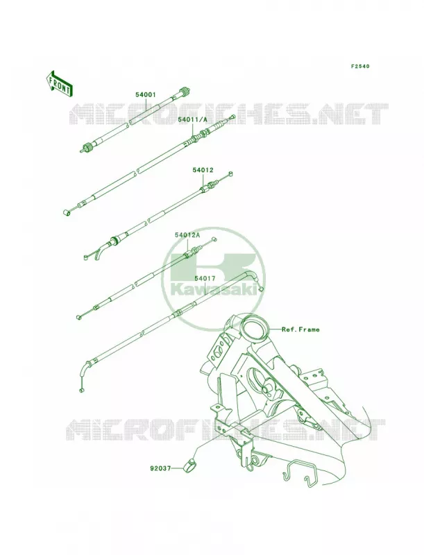Cables Kawasaki MOTOS 250 2011 Ninja 250R  EX250JBF