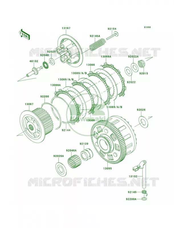 Clutch Kawasaki MOTOS 1000 2011 Z1000  ZR1000DBF