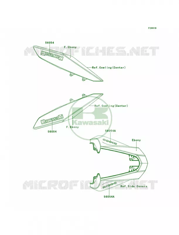 DecalsEbonyDBFCAUS Kawasaki MOTOS 1000 2011 Z1000  ZR1000DBF