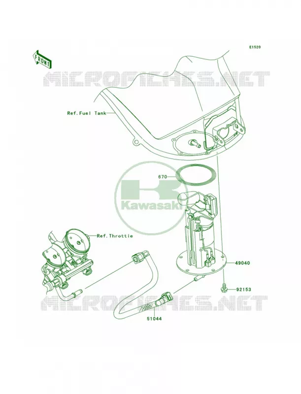 Fuel Pump Kawasaki MOTOS 1000 2011 Z1000  ZR1000DBF