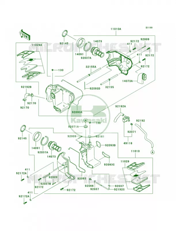 Air Cleaner Kawasaki MOTOS 800 2011 W800  EJ800ABF