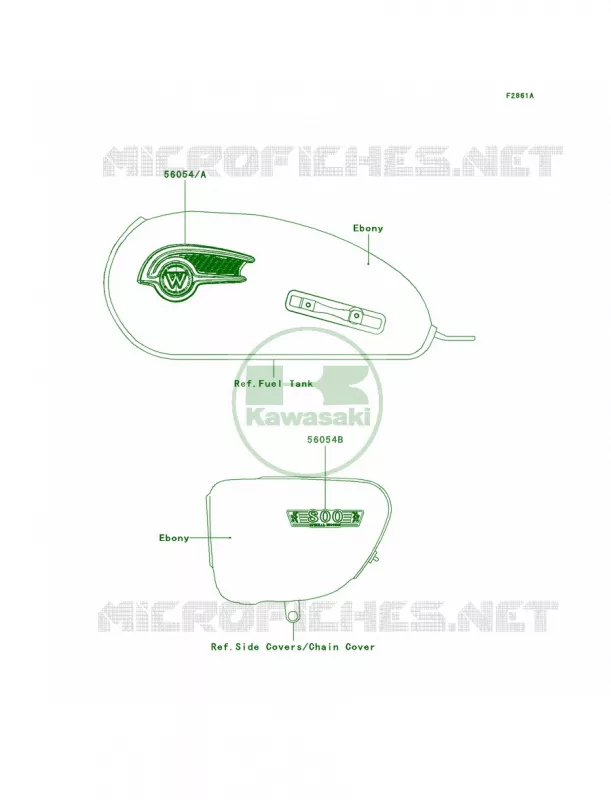 DecalsEbonyACFA Kawasaki MOTOS 800 2011 W800  EJ800ABF
