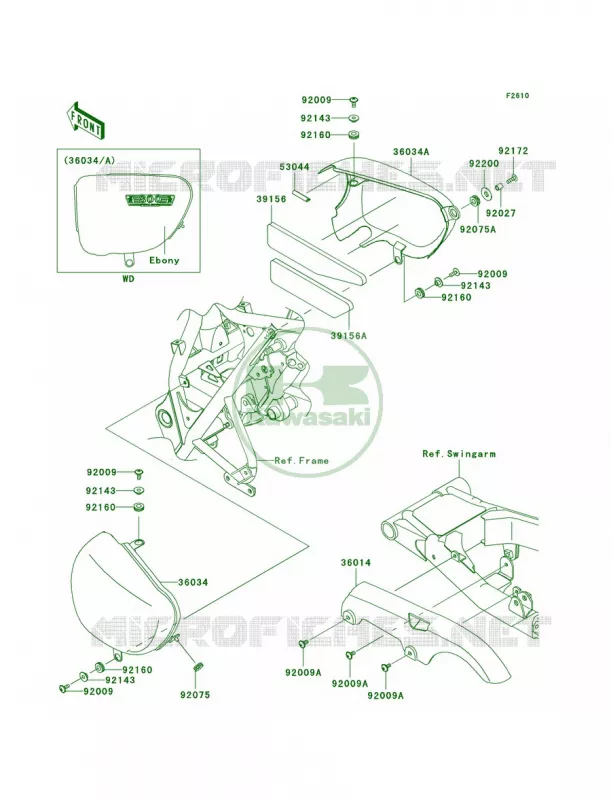 Side CoversChain CoverACFA Kawasaki MOTOS 800 2011 W800  EJ800ABF