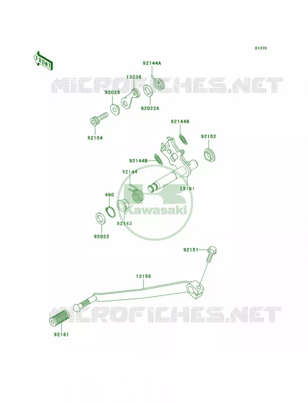 Gear Change Mechanism Kawasaki MOTOS 800 2011 W800   EJ800ABS